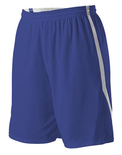 Reversible Basketball Shorts, Girls 8" (GS,GM - Navy), (GM,GL - Forest)
