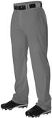 Warp Knit Wide Leg Baseball Pants, Adult & Youth (Charcoal,Grey,White)