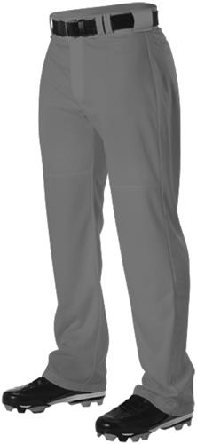 Warp Knit Wide Leg Baseball Pants, Adult & Youth (Charcoal,Grey,White). Braiding is available on this item.