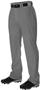 Warp Knit Wide Leg Baseball Pants, Adult & Youth (Charcoal,Grey,White)