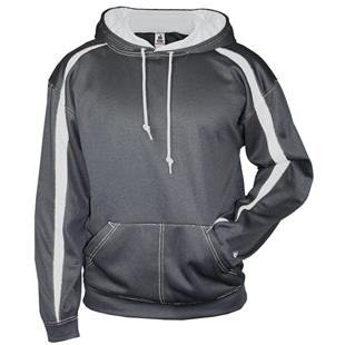 Loose Fit Fusion Hooded Sweatshirt, Adult ( AXS,AS- Carbon Heather/Lime)