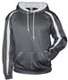 Loose Fit Fusion Hooded Sweatshirt, Adult ( AXS,AS- Carbon Heather/Lime)