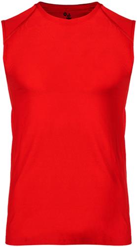 Fitted Sleeveless Tank Shirt Adult (A2XL - Red) . Printing is available for this item.