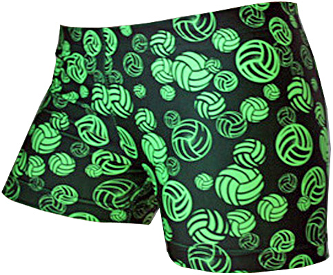 Gem Gear Compression Green Volleyballs Shorts