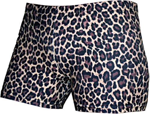 Gem Gear Compression Brown Leopard Print Shorts