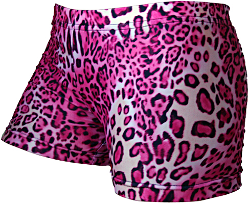 Gem Gear Compression Pink Leopard Print Shorts