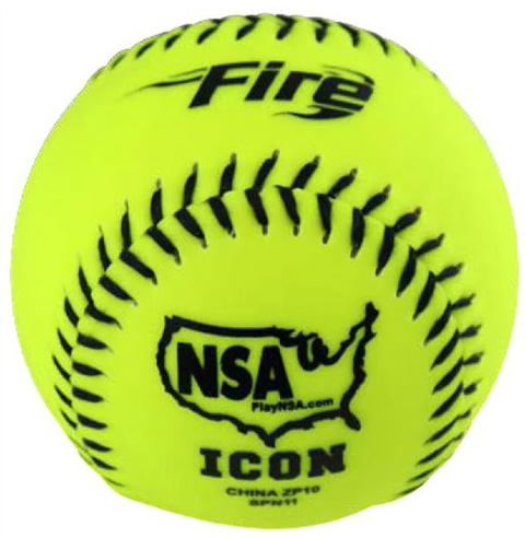 Baden 11" 12" NSA Fire IICON Slowpitch Softball (DZ). Free shipping.  Some exclusions apply.
