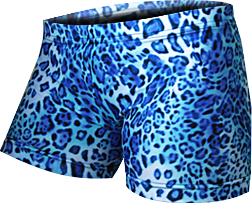 Gem Gear Compression Turquoise Leopard Shorts