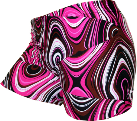 Gem Gear Compression Pink Twister Print Shorts