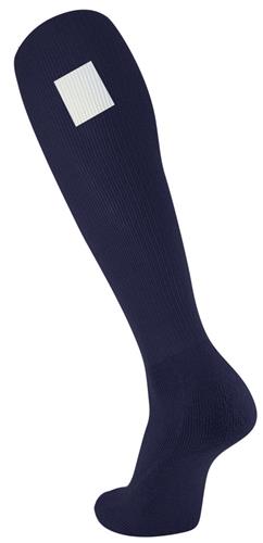 Solid Sock w/Square, Adult (AXL- Navy/White) 1-Pair