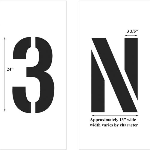Newstripe 24"Tall Individual Letters and Numbers Stencils 1/8" Thickness