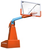 Porter 1835 Competition Manual Portable Basketball Backstop Light Blue Frame