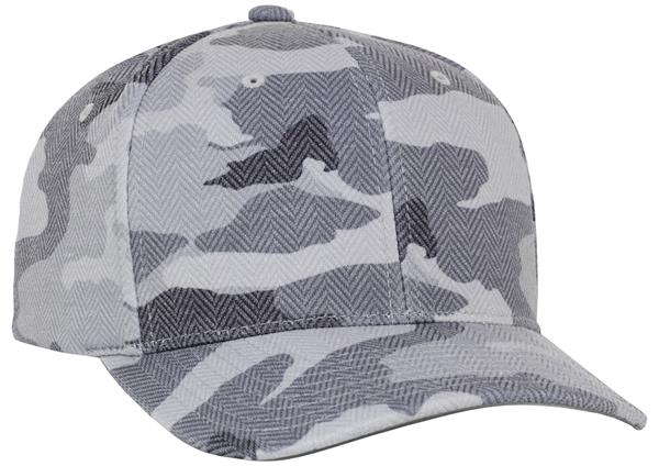 Pacific Headwear Adult SM/Med (CAMO) Herringbone Poly/Rayon Cap Flexfit