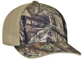 Pacific Headwear Adult Camo Flexfit Trucker Cap (SM-Med - Orange or White), (L-XL - White)