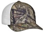 Pacific Headwear Adult Camo Flexfit Trucker Cap (SM-Med - Orange or White)