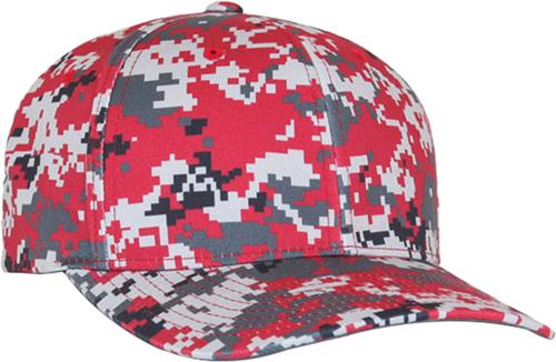 Pacific Headwear Universal Fit Digi Camo Flexfit Cap 708F. Embroidery is available on this item.