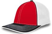 Pacific Headwear Adult (AXS or AS/AM - White/Kelly) 404M Trucker PacFlex Baseball Caps