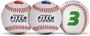 PowerNet Pitch Multicolored Vision Training Baseballs 3 or 9 Pack 4 Numbered Sides