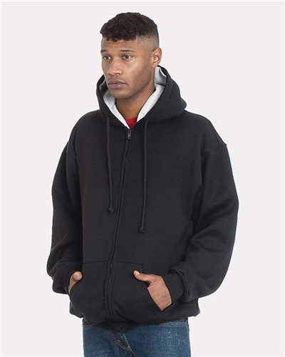 Bayside Adult Super Heavy Thermal-Lined Full-Zip Hooded Sweatshirt BA940. Printing is available for this item.