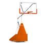 Porter 735 Competition Portable Basketball Backstop White Frame 5' Extension