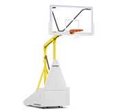 Porter 735 Competition Portable Basketball Backstop Yellow Frame 5' Extension