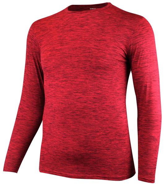Ultra-Comfortable " Enhanced-Heather" Cooling Long Sleeve Crew T Shirt. Printing is available for this item.