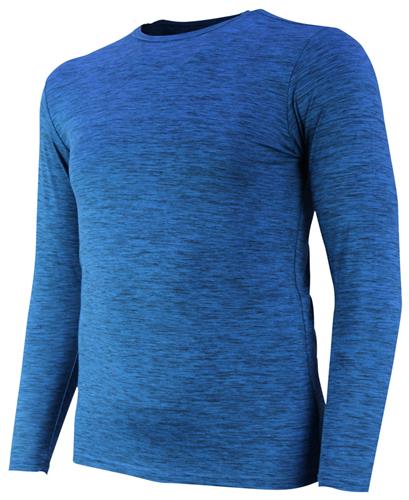 Epic Cooling Performance Long-Sleeve "HEATHER" Crew T Shirt (10-Heathers Available)