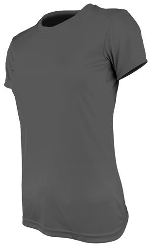 Womens Cool Performance Dry-Fit "HEATHER" Crew T Shirt (10-Heathers Available). Printing is available for this item.