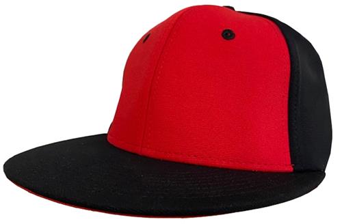 NVC20U Flat Visor w/Contrasting Color Undervisor, Stretch-Fit, Baseball Cap. Embroidery is available on this item.