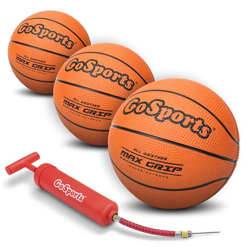 GoSports 7" Mini Basketballs (3 PACK) BALLS-BB-RUBBER-3-3