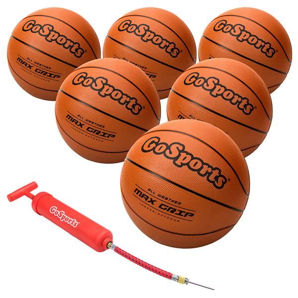GoSports Size 7 Rubber Basketballs (6 PACK) BALLSBBRUBBER76 Basketball Equipment and Gear