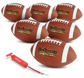 GoSports Regulation Size Combine Pro Footballs (6 PACK) BALLS-FB-COMBINE-HS-6