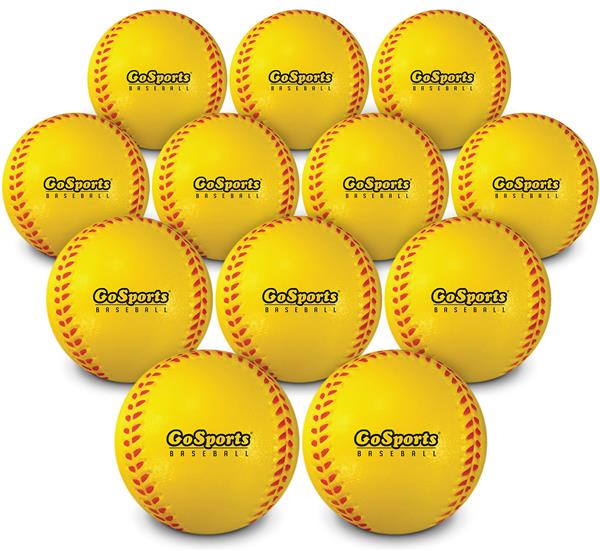 GoSports Foam Training Baseballs Regulation Size (12Pack) BASBBALLS