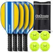 GoSports Regulation Retro Pickleball Set PICKLE-WOOD-4-BLUERETRO
