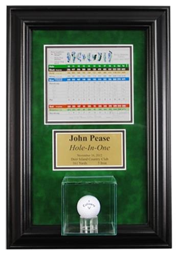 Perfect Cases Wall Mounted Golf Display Case with Scorecard & Engraving