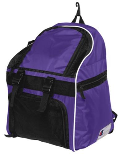 "10"L x 12"W x 18"H" All-Sport (Purple,Royal,Navy,Black) Backpack. Printing is available for this item.