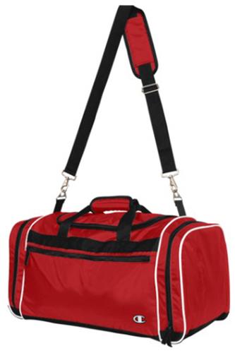 "21.75"L x 10.75"W x 11.75"H" (Royal,Red,Navy,Black,Purple) Duffle Bag. Printing is available for this item.
