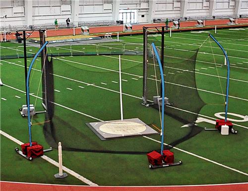 Gill Athletics NCAA Portable Indoor Weight Throw Cage Light Blue Poles ...