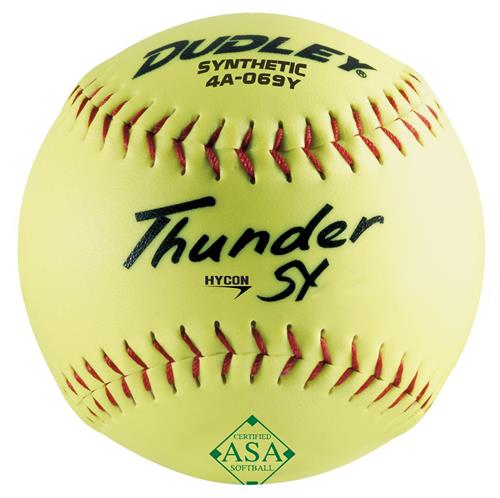 Dudley Spalding Thunder Hycon 12" ASA Synthetic Leather Softball 4A069Y