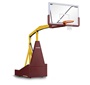 Porter 1135 Competition Portable Manual Backstop Basketball 8' Extension Maroon Pad/Color Frame