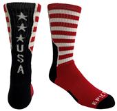 USA ROCKET - Cute Novelty Fun Design Crew-Socks (1-Pair)