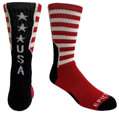 USA ROCKET - Cute Novelty Fun Design Crew-Socks (1-Pair)