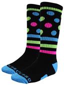 DOTS & STRIPES - Cute Novelty Fun Design Crew-Socks (1-Pair)