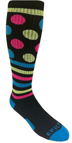 DOTS & STRIPES - Cute Novelty Fun Design Knee-High Socks (1-Pair)