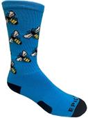 HONEY BEES - Cute Novelty Fun Design Crew-Socks (1-Pair)