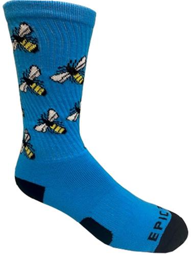 HONEY BEES - Cute Novelty Fun Design Crew-Socks (1-Pair)