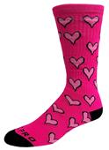 LITTLE HEARTS - Cute Novelty Fun Design Crew-Socks (1-Pair)