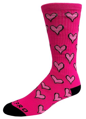 LITTLE HEARTS - Cute Novelty Fun Design Crew-Socks (1-Pair)