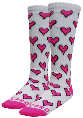 LITTLE HEARTS - Cute Novelty Fun Design Knee-High Socks (1-Pair)