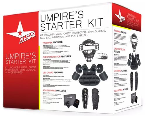 Umpire's Starter Kit (Mask,Chest Protector,Mask,Leg Guards,Shin Guards+)